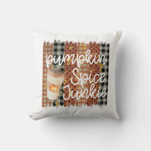 Pumpkin Spice Junkie - Rustic Autumn Cushion