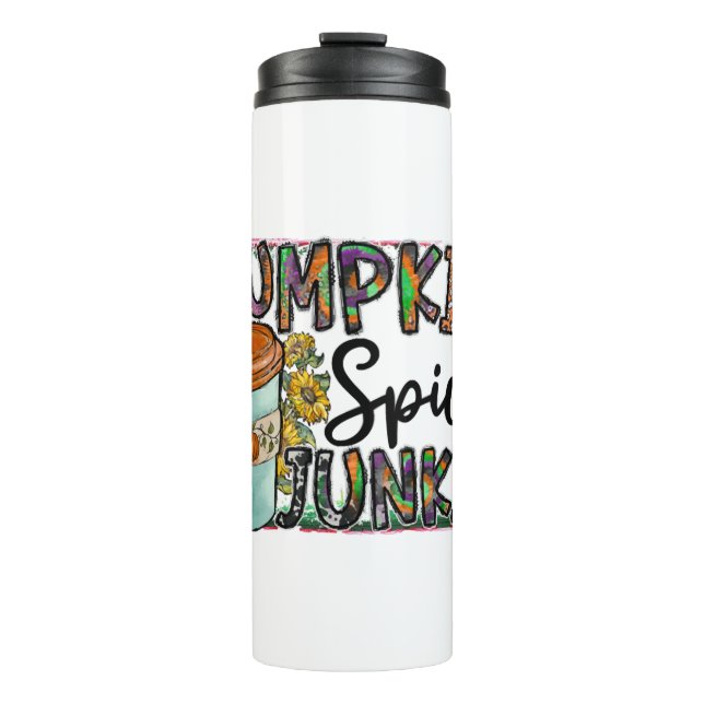 Pumpkin Spice Junkie Thermal Tumbler (Front)