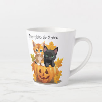 Pumpkin & Spice Kittens Jack-o-Lantern Latte Mug