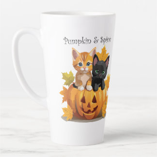 Pumpkin & Spice Kittens Jack-o-Lantern Latte Mug