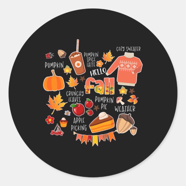 Pumpkin Spice Latte2  Classic Round Sticker (Front)