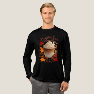Pumpkin Spice Latte Autumn Art Tri-Blend Shirt