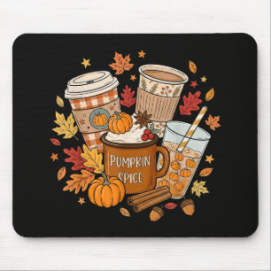 Pumpkin Spice Latte Autumn Fall Season Mouse Pad