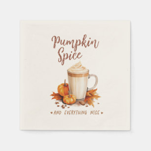 Pumpkin Spice – Latte & Autumn Foliage Napkin
