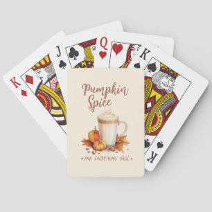 Pumpkin Spice – Latte & Autumn Foliage Playing Cards