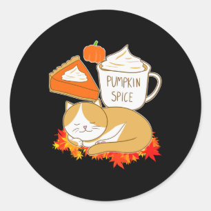 Pumpkin Spice Latte  Classic Round Sticker
