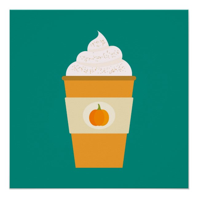 Pumpkin spice latte coffee Poster (Front)