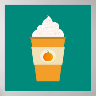 Pumpkin spice latte coffee Poster