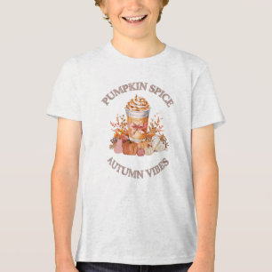 Pumpkin Spice Latte Cosy Autumn Fall pumpkin Seaso Tri-Blend Shirt
