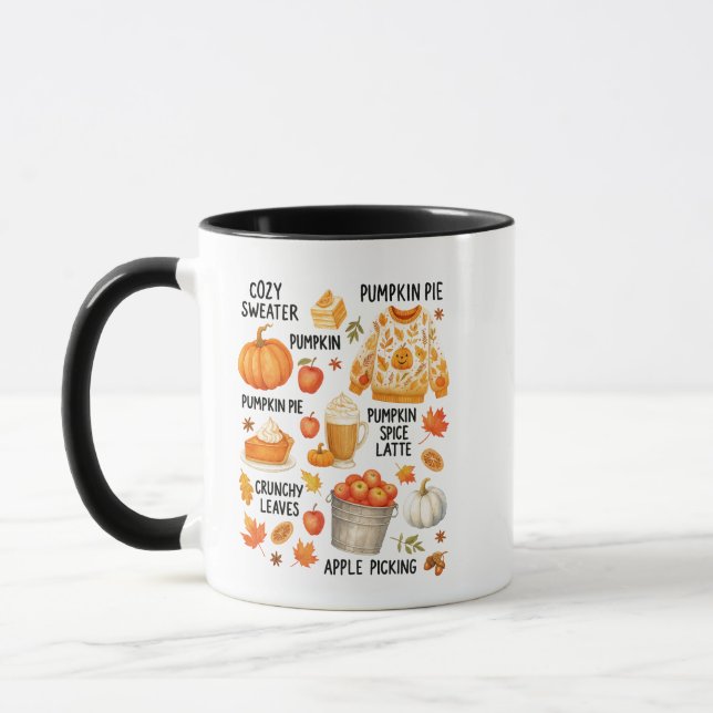 Pumpkin Spice Latte |Cosy Fall Coffee Autumn Vibes Mug (Left)