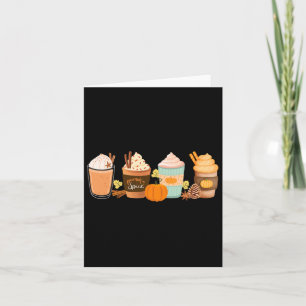 Pumpkin Spice Latte Drinks Fall Coffee Lattes  Card