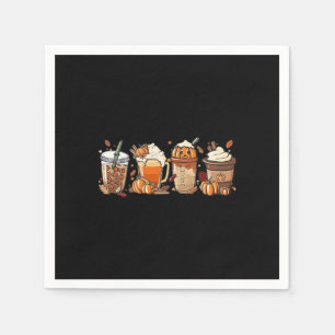 Pumpkin Spice Latte Fall Coffee, Autumn Thanksgivi Napkin