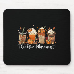 Pumpkin Spice Latte Fall Coffee Lover Thankful Pha Mouse Pad