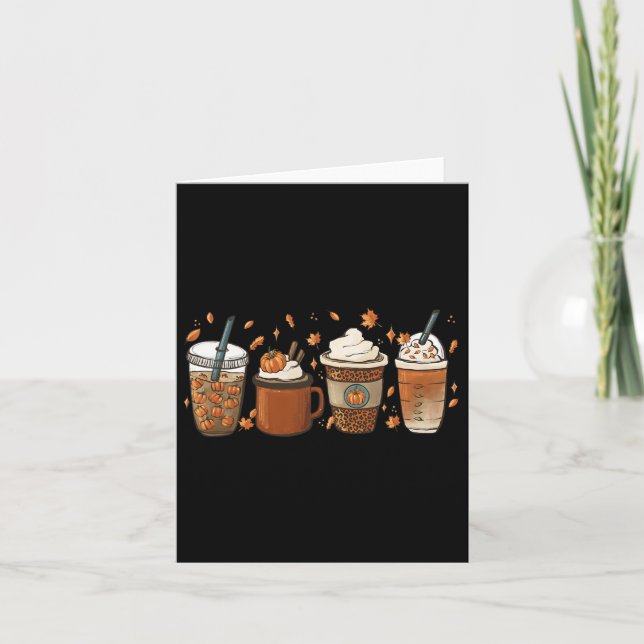 Pumpkin Spice Latte Fall Coffee Pumpkin Spice Than Card (Front)
