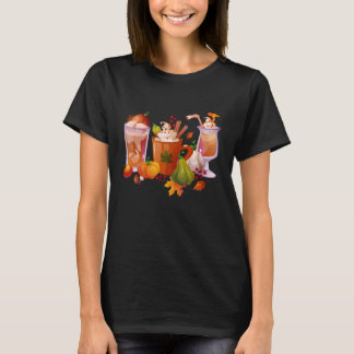 Pumpkin Spice Latte Fall Coffee Thanksgiving Autum T-Shirt