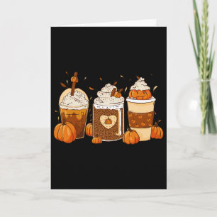 Pumpkin Spice Latte Fall Coffee Thanksgiving Shirt Card