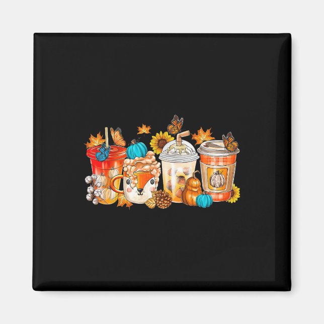 Pumpkin Spice Latte Fall Cosy Coffee Retro Autumn  Magnet (Front)