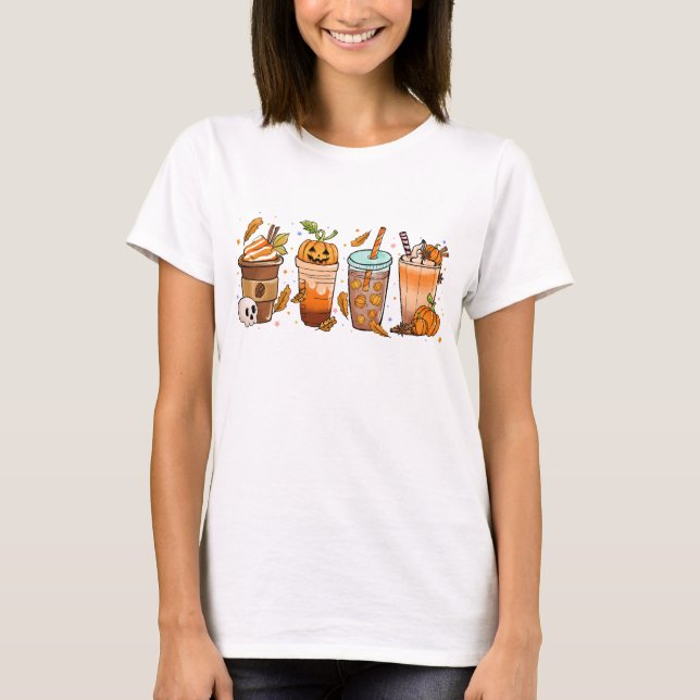 Pumpkin Spice Latte Fall T-Shirt (Front)