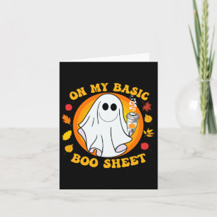 Pumpkin Spice Latte Fall Vibe Halloween Fun Basic Card
