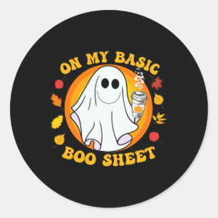 Pumpkin Spice Latte Fall Vibe Halloween Fun Basic Classic Round Sticker