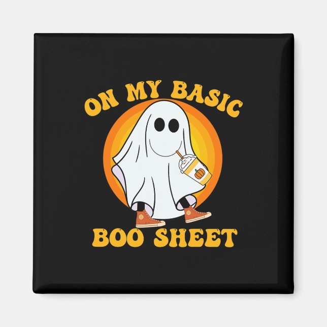 Pumpkin Spice Latte Fall Vibe Halloween Fun Basic  Magnet (Front)