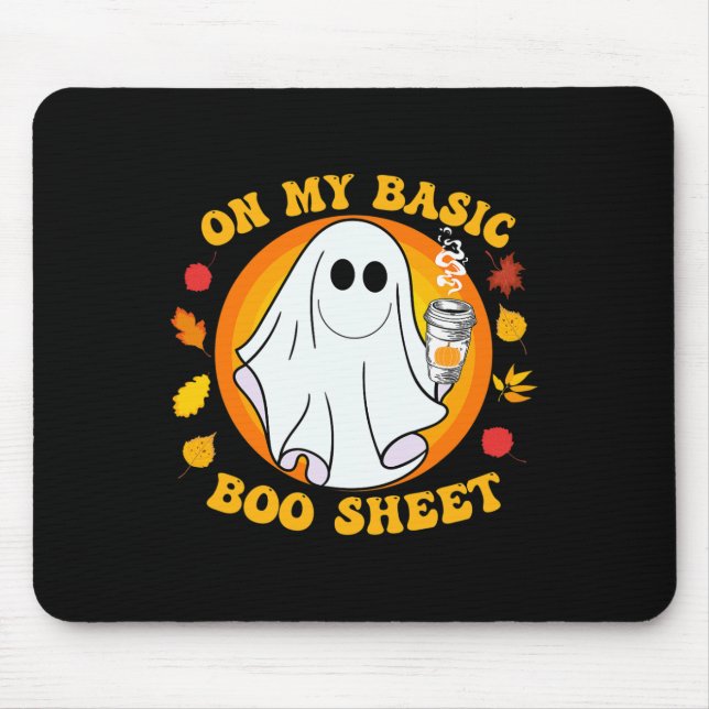 Pumpkin Spice Latte Fall Vibe Halloween Fun Basic  Mouse Pad (Front)