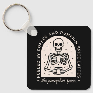 Pumpkin spice latte funny quotes witchy aesthetic key ring