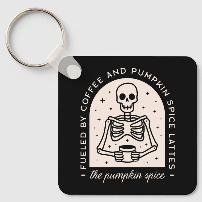 Pumpkin spice latte funny quotes witchy aesthetic key ring (Front)