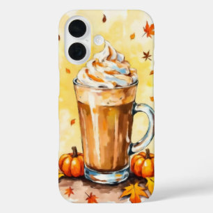 Pumpkin Spice Latte in Autumn iPhone 16 Case