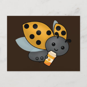 Pumpkin Spice Latte Ladybug T-Shirt Postcard