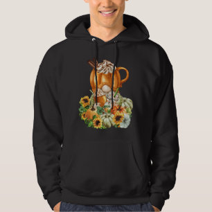 Pumpkin Spice Latte Leaves Cute Gnomes - Happy Fal Hoodie