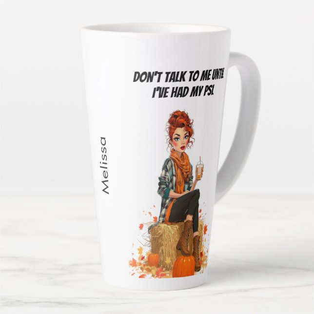 Pumpkin Spice Latte - Ms Sass Latte Mug (Right Angle)