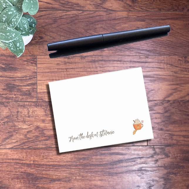 Pumpkin spice latte personalised post-it notes (Creator Uploaded)