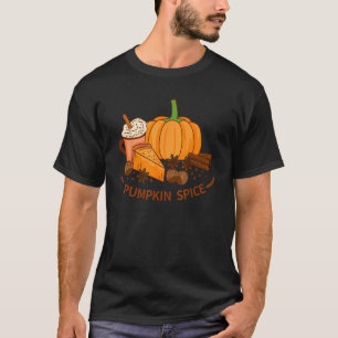 Pumpkin Spice Latte Pie Cinnamon Autumn Fall Thank T-Shirt