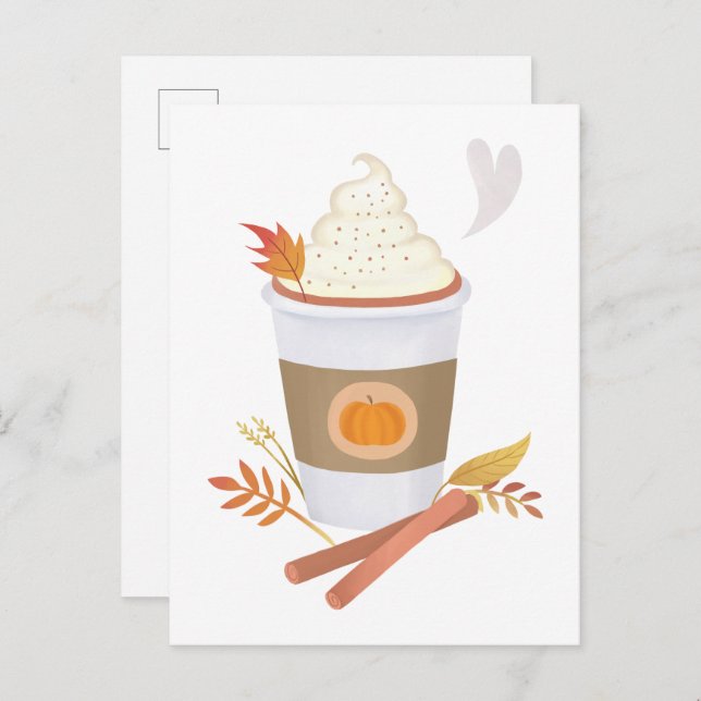 Pumpkin Spice Latte Postcard (Front/Back)