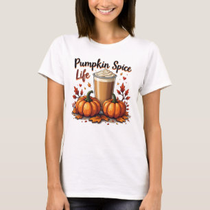 Pumpkin Spice Latte & Pumpkins Fall T-Shirt