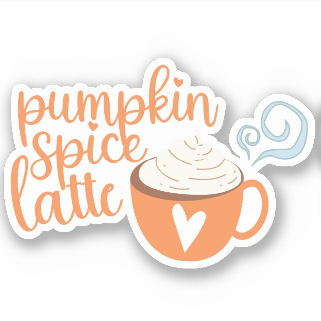 Pumpkin Spice Latte Sticker (Front)