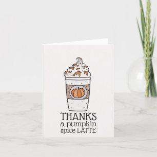 Pumpkin Spice Latte Thank You Card