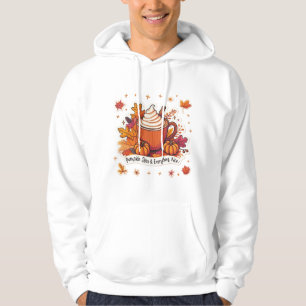Pumpkin Spice Latte Vibes Cosy Autumn Coffee Lover Hoodie