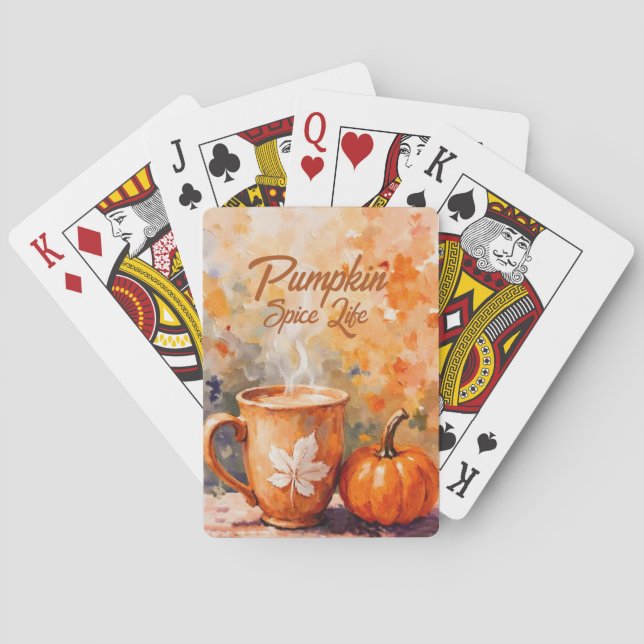 Pumpkin Spice Life Playing Cards (Back)