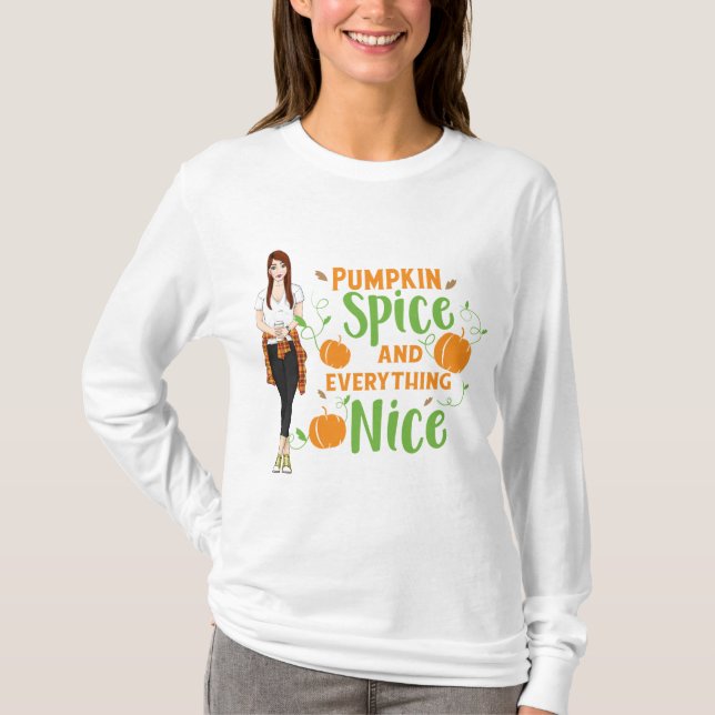 Pumpkin Spice Long Sleeve T-Shirt (Front)
