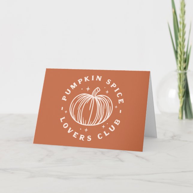Pumpkin Spice Lovers Club Card (Front)