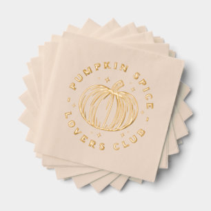 Pumpkin Spice Lovers Club Foil Napkins