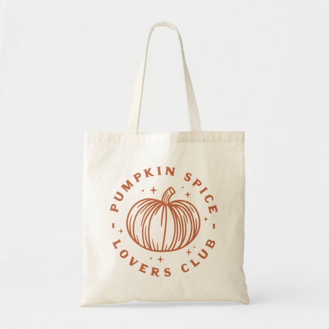 Pumpkin Spice Lovers Club Tote Bag (Front)