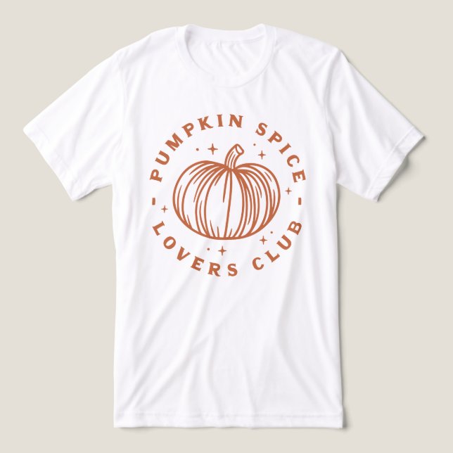 Pumpkin Spice Lovers Club Tri-Blend Shirt (Design Front)