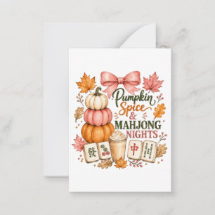 Pumpkin Spice Mahjong Nights Card