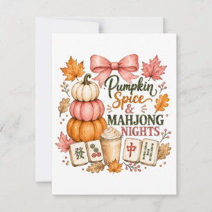 Pumpkin Spice Mahjong Nights Card