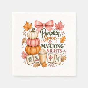 Pumpkin Spice Mahjong Nights Napkin