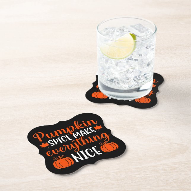 Pumpkin Spice Make Everything Nice Paper Coaster (Insitu)