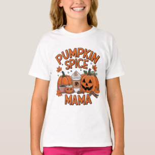"Pumpkin Spice Mama – Cosy Fall Season Graphic" T-Shirt
